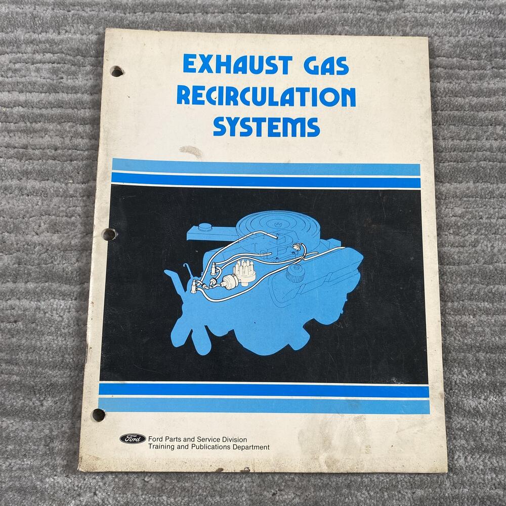 Vintage 1980 Exhaust Gas Recirculation Systems Ford Training Manual PB Blue
